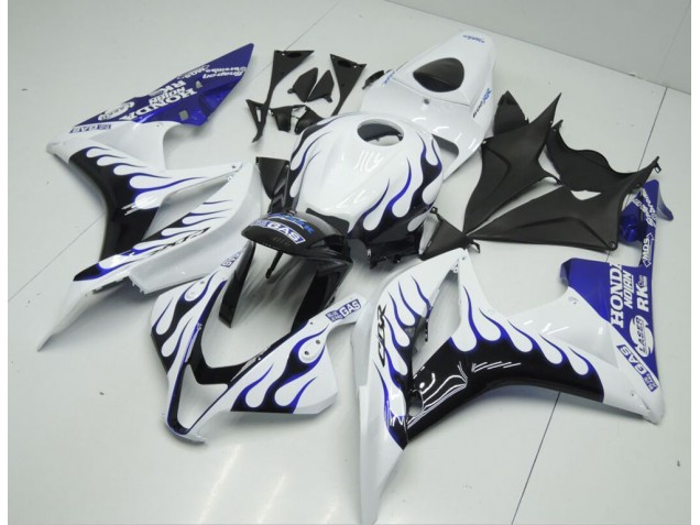 Loja Carenagem Moto Honda CBR 600RR 07-08 - Branco Azul Chama Loja Carenagem Moto Honda CBR 600RR 07-08 - Branco Azul Chama