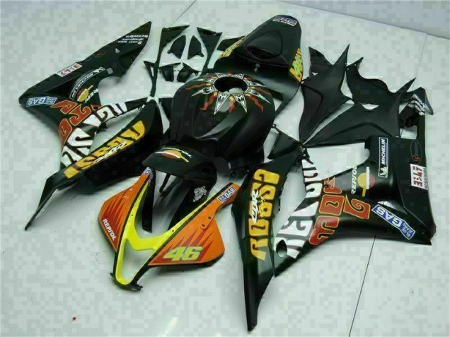Loja Carenagem Moto Honda CBR 600RR 07-08 - Preto Amarelo Repsol 46 Loja Carenagem Moto Honda CBR 600RR 07-08 - Preto Amarelo Repsol 46