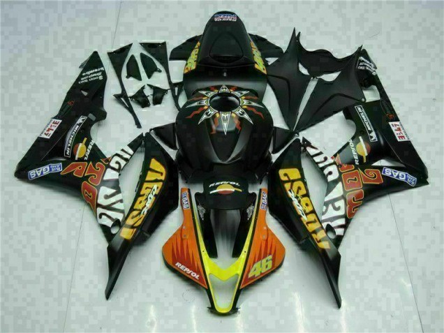 Loja Carenagem Moto Honda CBR 600RR 07-08 - Preto Amarelo Repsol 46 Loja Carenagem Moto Honda CBR 600RR 07-08 - Preto Amarelo Repsol 46