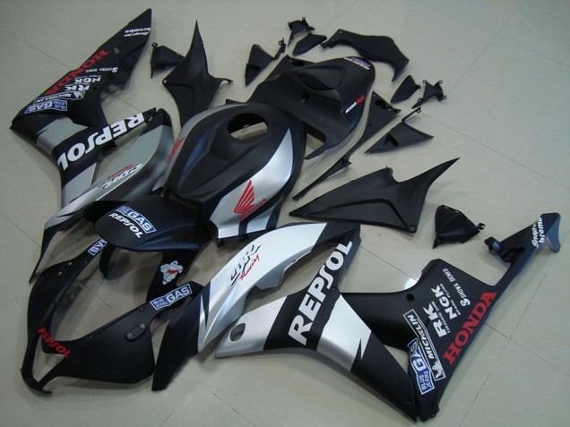 Loja Carenagem Moto Honda CBR 600RR 07-08 - Preto Fosco Prata Repsol Loja Carenagem Moto Honda CBR 600RR 07-08 - Preto Fosco Prata Repsol
