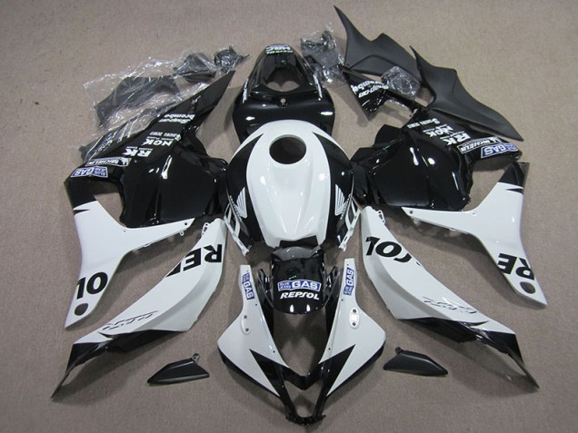 Loja Carenagem Moto Honda CBR 600RR 09-12 - Preto Branco Repsol Loja Carenagem Moto Honda CBR 600RR 09-12 - Preto Branco Repsol