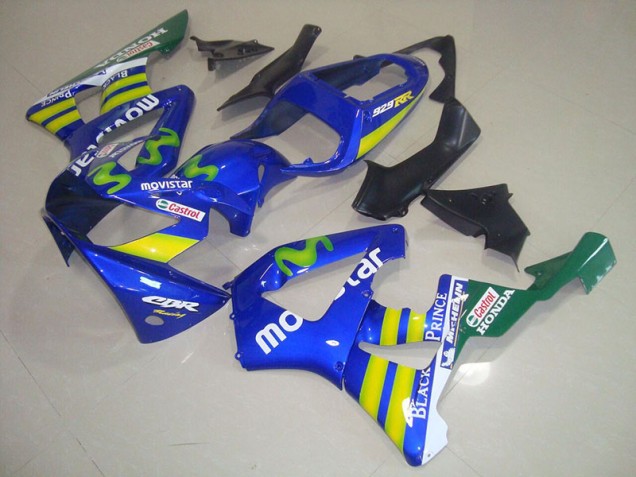 Loja Carenagem Moto Honda CBR 900RR 929 00-01 - Azul Movistar Castrol Loja Carenagem Moto Honda CBR 900RR 929 00-01 - Azul Movistar Castrol