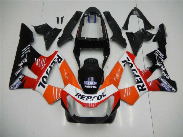 Loja Carenagem Moto Honda CBR 900RR 929RR 00-01 - Laranja Vermelho Preto Repsol Loja Carenagem Moto Honda CBR 900RR 929RR 00-01 - Laranja Vermelho Preto Repsol