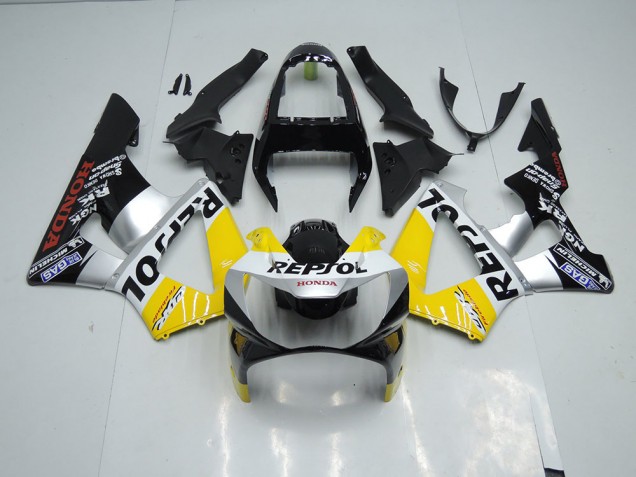 Loja Carenagem Moto Honda CBR 900RR 954 02-03 - Amarelo Prata Preto Repsol Loja Carenagem Moto Honda CBR 900RR 954 02-03 - Amarelo Prata Preto Repsol