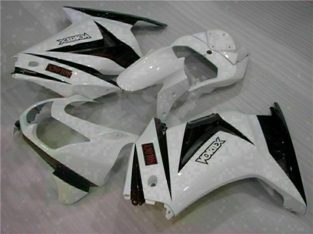 Loja Carenagem Moto Kawasaki EX250 08-12 - Branco Preto Loja Carenagem Moto Kawasaki EX250 08-12 - Branco Preto