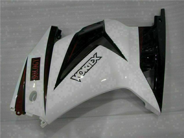 Loja Carenagem Moto Kawasaki EX250 08-12 - Branco Preto Loja Carenagem Moto Kawasaki EX250 08-12 - Branco Preto