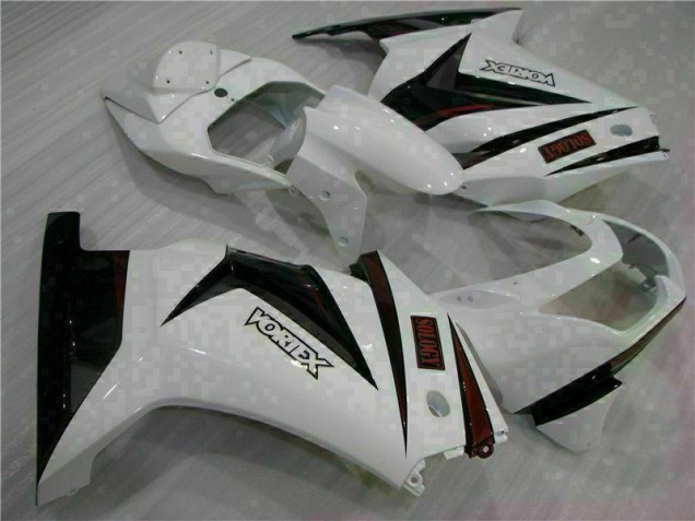 Loja Carenagem Moto Kawasaki EX250 08-12 - Branco Preto Loja Carenagem Moto Kawasaki EX250 08-12 - Branco Preto