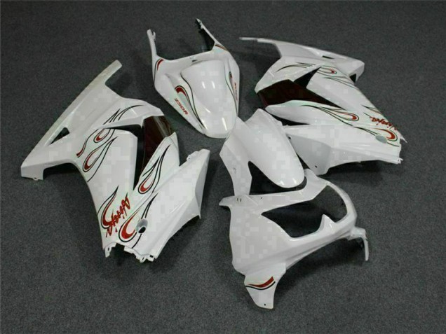 Loja Carenagem Moto Kawasaki EX250 08-12 - Branco Vermelho Loja Carenagem Moto Kawasaki EX250 08-12 - Branco Vermelho