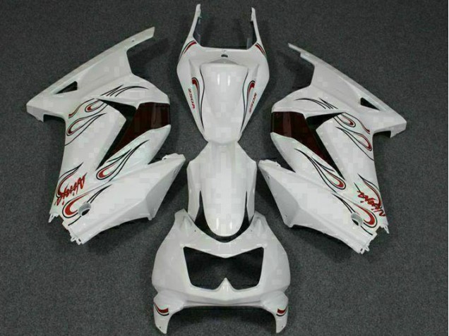 Loja Carenagem Moto Kawasaki EX250 08-12 - Branco Vermelho Loja Carenagem Moto Kawasaki EX250 08-12 - Branco Vermelho