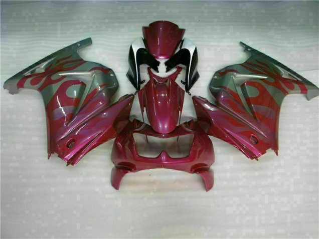 Loja Carenagem Moto Kawasaki EX250 08-12 - Roxo Vermelho Loja Carenagem Moto Kawasaki EX250 08-12 - Roxo Vermelho
