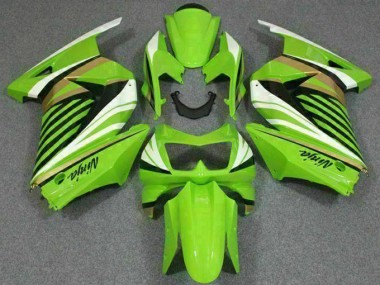 Loja Carenagem Moto Kawasaki EX250 08-12 - Verde Branco Preto Ninja