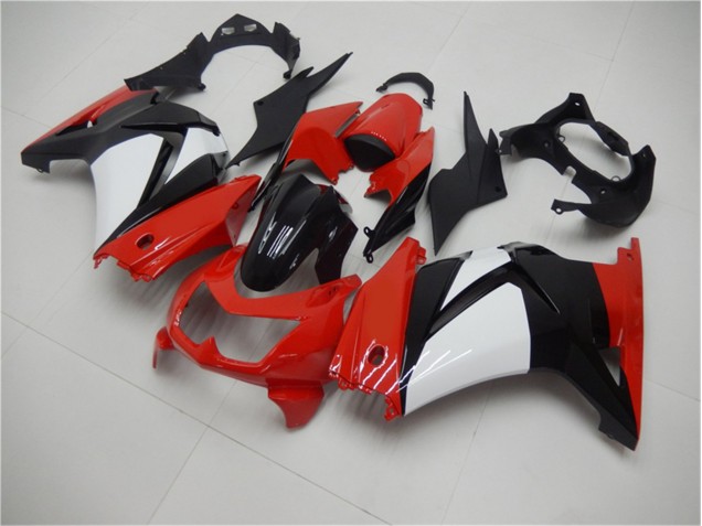 Loja Carenagem Moto Kawasaki EX250 08-12 - Vermelho Preto Branco Loja Carenagem Moto Kawasaki EX250 08-12 - Vermelho Preto Branco