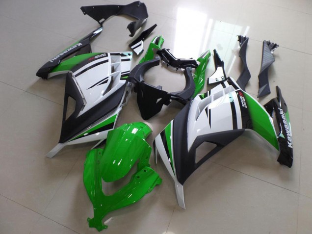 Loja Carenagem Moto Kawasaki ZX 300R 13-16 - Verde Preto & Branco Loja Carenagem Moto Kawasaki ZX 300R 13-16 - Verde Preto & Branco