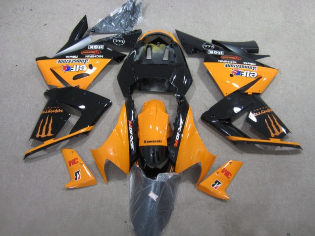 Loja Carenagem Moto Kawasaki ZX10R 03-05 - Preto Laranja 3M Monster Loja Carenagem Moto Kawasaki ZX10R 03-05 - Preto Laranja 3M Monster