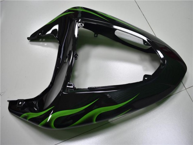 Loja Carenagem Moto Kawasaki ZX10R 06-07 - Preto Verde Chama Loja Carenagem Moto Kawasaki ZX10R 06-07 - Preto Verde Chama