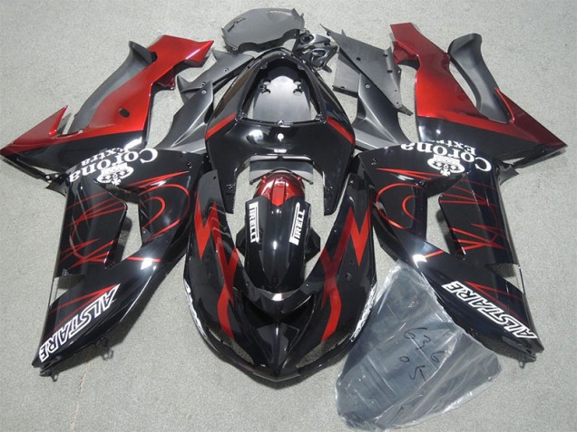 Loja Carenagem Moto Kawasaki ZX10R 06-07 - Preto Vermelho Corona Extra Loja Carenagem Moto Kawasaki ZX10R 06-07 - Preto Vermelho Corona Extra