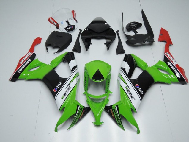 Loja Carenagem Moto Kawasaki ZX10R 08-10 - Branco Preto & Verde Loja Carenagem Moto Kawasaki ZX10R 08-10 - Branco Preto & Verde