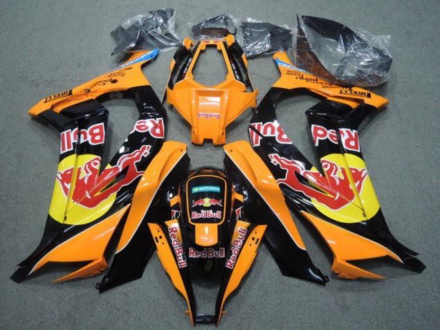 Loja Carenagem Moto Kawasaki ZX10R 11-15 - Preto Laranja Red Bull