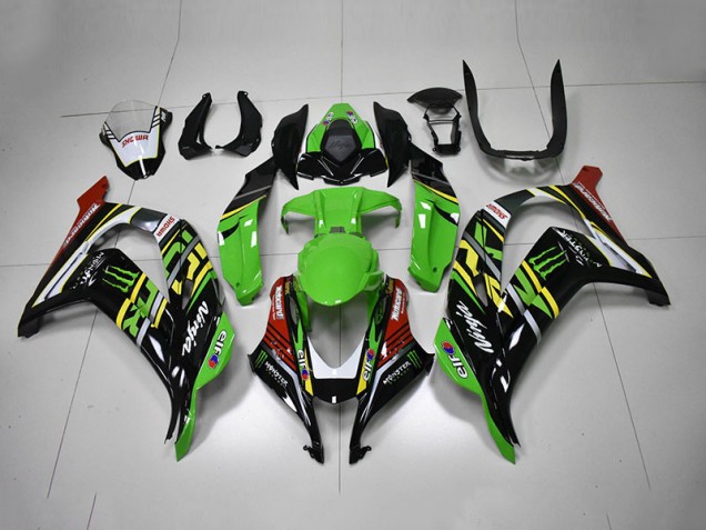 Loja Carenagem Moto Kawasaki ZX10R 16-19 - Verde Preto Vermelho Ninja Monster Loja Carenagem Moto Kawasaki ZX10R 16-19 - Verde Preto Vermelho Ninja Monster