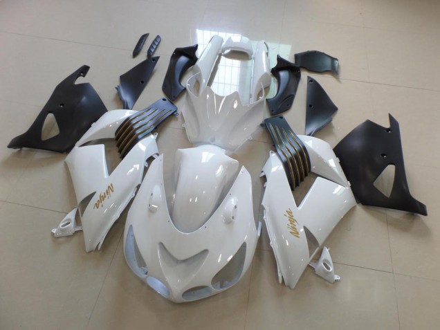 Loja Carenagem Moto Kawasaki ZX14R ZZR 1400 06-11 - Branco & Preto Fosco Loja Carenagem Moto Kawasaki ZX14R ZZR 1400 06-11 - Branco & Preto Fosco
