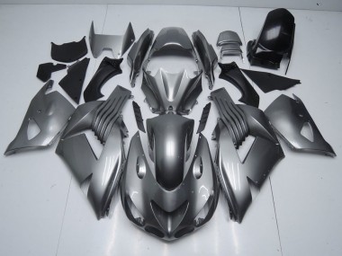 Loja Carenagem Moto Kawasaki ZX14R ZZR 1400 06-11 - Brilhante Cinzento
