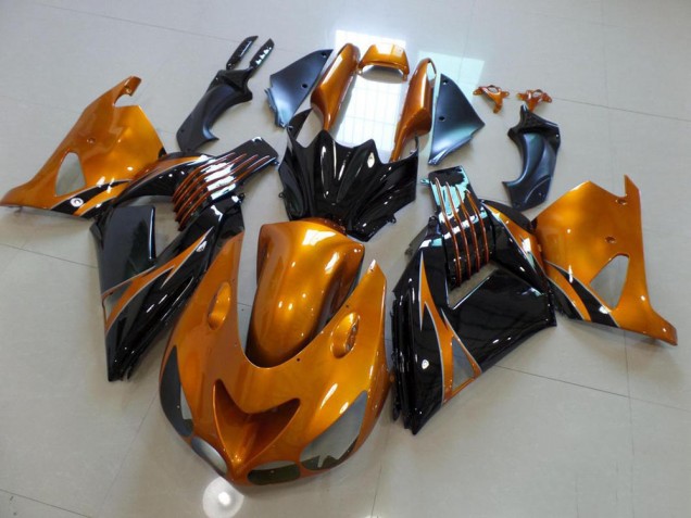 Loja Carenagem Moto Kawasaki ZX14R ZZR 1400 06-11 - Castanho & Preto No Adesivo Loja Carenagem Moto Kawasaki ZX14R ZZR 1400 06-11 - Castanho & Preto No Adesivo