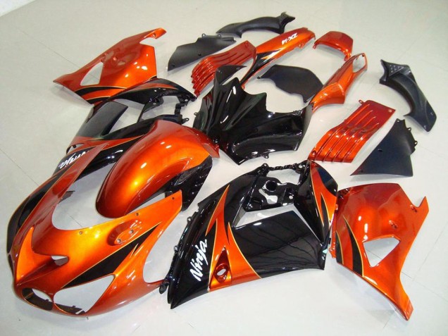 Loja Carenagem Moto Kawasaki ZX14R ZZR 1400 06-11 - Laranja Preto Loja Carenagem Moto Kawasaki ZX14R ZZR 1400 06-11 - Laranja Preto