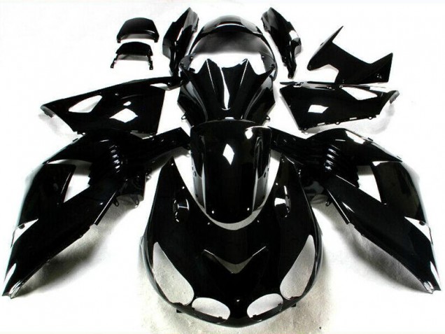 Loja Carenagem Moto Kawasaki ZX14R ZZR 1400 06-11 - Preto Brilhante Loja Carenagem Moto Kawasaki ZX14R ZZR 1400 06-11 - Preto Brilhante