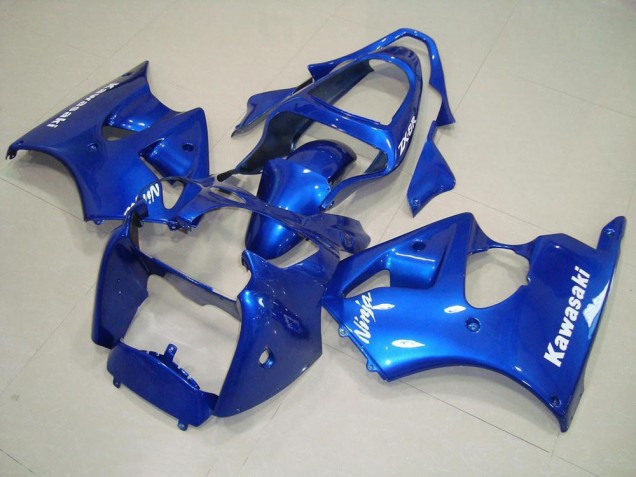 Loja Carenagem Moto Kawasaki ZX6R 00-02 - Azul & Branco Decalques Loja Carenagem Moto Kawasaki ZX6R 00-02 - Azul & Branco Decalques