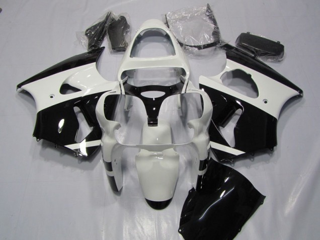 Loja Carenagem Moto Kawasaki ZX6R 00-02 - Branco Preto Loja Carenagem Moto Kawasaki ZX6R 00-02 - Branco Preto
