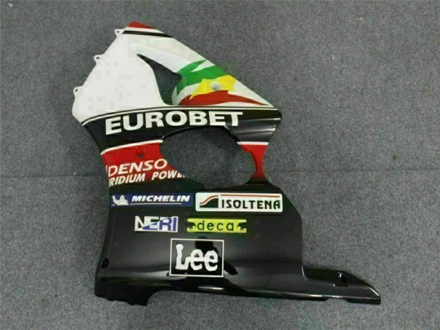 Loja Carenagem Moto Kawasaki ZX6R 00-02 - Preto Branco Eurobet Loja Carenagem Moto Kawasaki ZX6R 00-02 - Preto Branco Eurobet