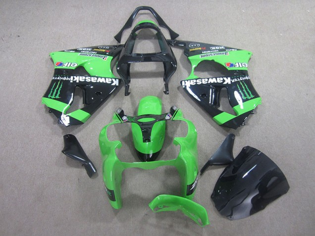 Loja Carenagem Moto Kawasaki ZX6R 00-02 - Preto Verde Monster Loja Carenagem Moto Kawasaki ZX6R 00-02 - Preto Verde Monster