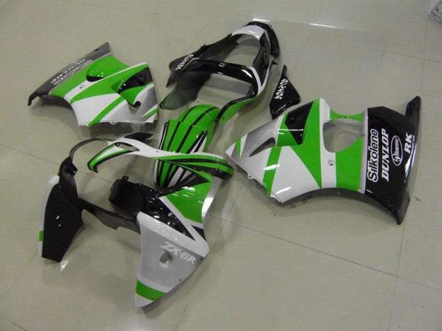 Loja Carenagem Moto Kawasaki ZX6R 00-02 - Verde Branco Listra Loja Carenagem Moto Kawasaki ZX6R 00-02 - Verde Branco Listra