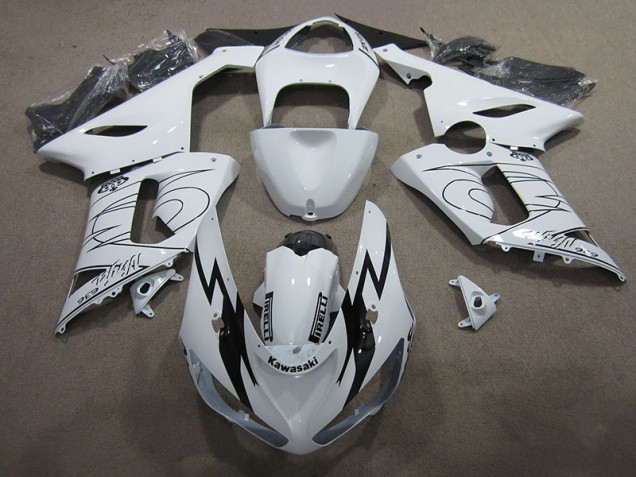 Loja Carenagem Moto Kawasaki ZX6R 05-06 - Branco Ninja 636 Loja Carenagem Moto Kawasaki ZX6R 05-06 - Branco Ninja 636
