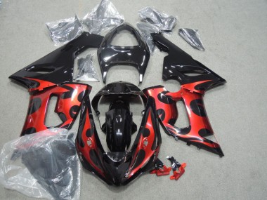 Loja Carenagem Moto Kawasaki ZX6R 05-06 - Preto Vermelho