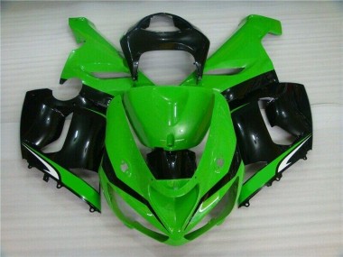 Loja Carenagem Moto Kawasaki ZX6R 05-06 - Verde Branco Preto