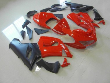 Loja Carenagem Moto Kawasaki ZX6R 05-06 - Vermelho & Preto Fosco