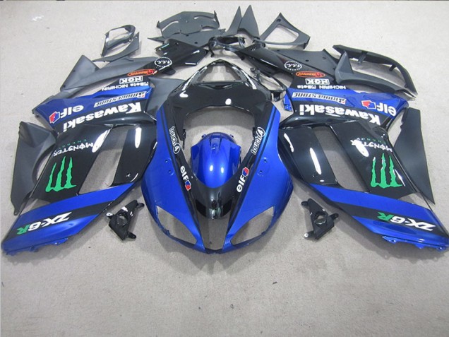 Loja Carenagem Moto Kawasaki ZX6R 07-08 - Preto Azul Monster Loja Carenagem Moto Kawasaki ZX6R 07-08 - Preto Azul Monster