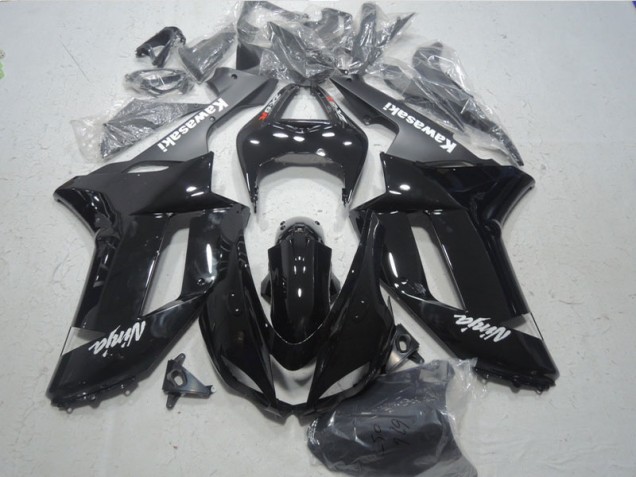 Loja Carenagem Moto Kawasaki ZX6R 07-08 - Preto Branco Ninja Loja Carenagem Moto Kawasaki ZX6R 07-08 - Preto Branco Ninja