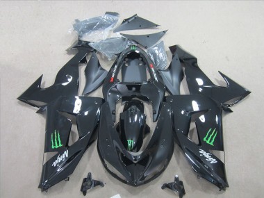 Loja Carenagem Moto Kawasaki ZX6R 07-08 - Preto Ninja Verde Monster