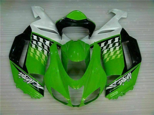 Loja Carenagem Moto Kawasaki ZX6R 07-08 - Verde Branco Ninja Loja Carenagem Moto Kawasaki ZX6R 07-08 - Verde Branco Ninja