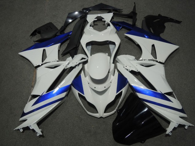 Loja Carenagem Moto Kawasaki ZX6R 09-12 - Branco Azul Loja Carenagem Moto Kawasaki ZX6R 09-12 - Branco Azul