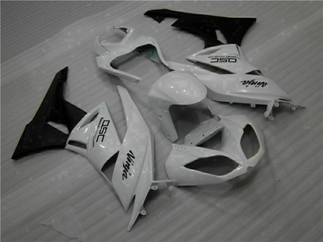 Loja Carenagem Moto Kawasaki ZX6R 09-12 - Branco Preto Ninja Loja Carenagem Moto Kawasaki ZX6R 09-12 - Branco Preto Ninja