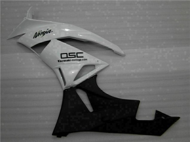 Loja Carenagem Moto Kawasaki ZX6R 09-12 - Branco Preto Ninja Loja Carenagem Moto Kawasaki ZX6R 09-12 - Branco Preto Ninja