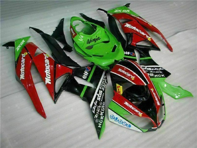 Loja Carenagem Moto Kawasaki ZX6R 09-12 - Preto Vermelho Verde Motocard Loja Carenagem Moto Kawasaki ZX6R 09-12 - Preto Vermelho Verde Motocard