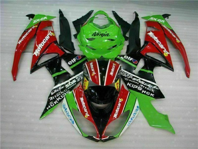 Loja Carenagem Moto Kawasaki ZX6R 09-12 - Preto Vermelho Verde Motocard Loja Carenagem Moto Kawasaki ZX6R 09-12 - Preto Vermelho Verde Motocard