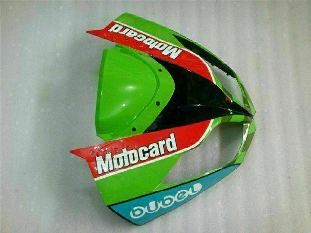 Loja Carenagem Moto Kawasaki ZX6R 09-12 - Vermelho Verde Motocard Loja Carenagem Moto Kawasaki ZX6R 09-12 - Vermelho Verde Motocard
