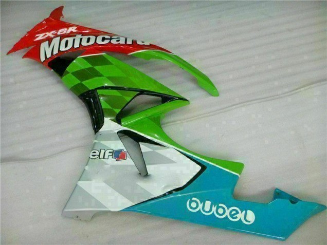 Loja Carenagem Moto Kawasaki ZX6R 09-12 - Vermelho Verde Motocard Loja Carenagem Moto Kawasaki ZX6R 09-12 - Vermelho Verde Motocard