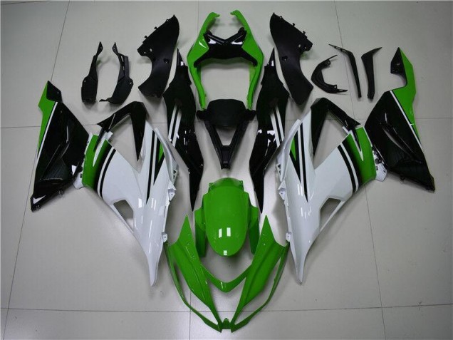 Loja Carenagem Moto Kawasaki ZX6R 13-18 - Verde Branco Preto Loja Carenagem Moto Kawasaki ZX6R 13-18 - Verde Branco Preto