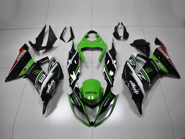 Loja Carenagem Moto Kawasaki ZX6R 13-18 - Verde Preto Branco Loja Carenagem Moto Kawasaki ZX6R 13-18 - Verde Preto Branco
